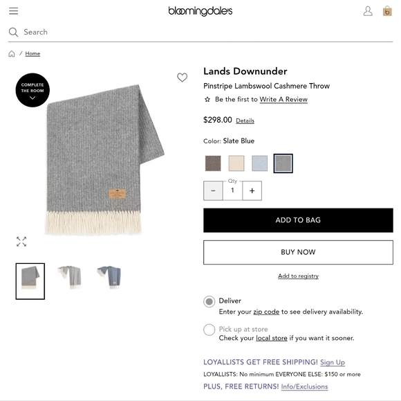 Lands Downunder Black and White Herringbone Throw - Picture 9 of 9